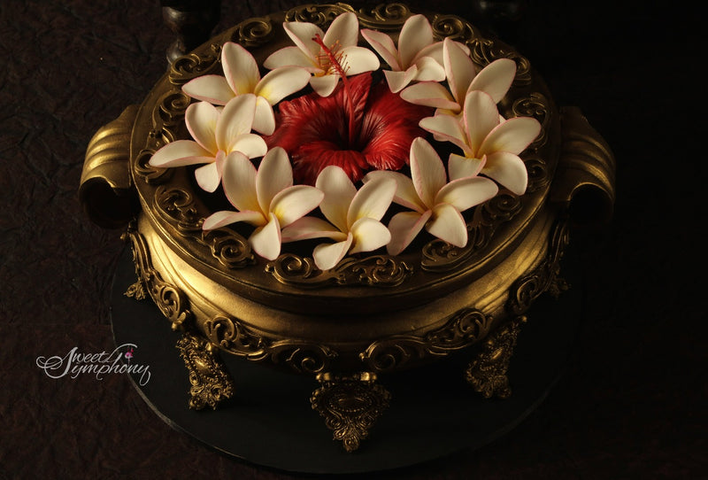 Frangipani, Hibiscus and Mogra
