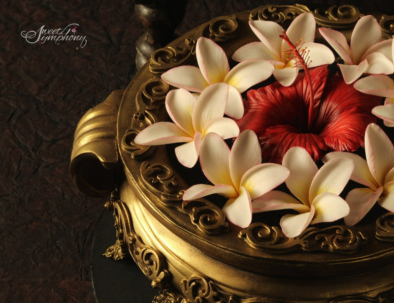 Frangipani, Hibiscus and Mogra